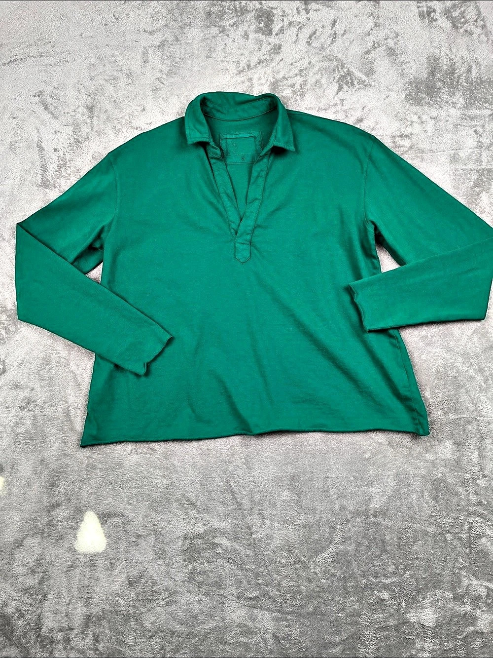 NEW Frank & Eileen S 100% Cotton Green Popover Heritage Jersey Made in USA